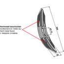 Hopfengrubberschar, Hartmetall beschichtet HGS457515B 