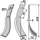 Fräsmesser Rechts 235 x 35 Honda Nachbau