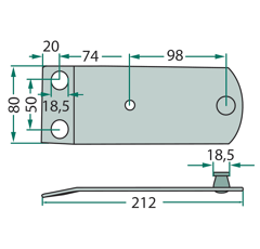 Porte-couteau pour faucheuse FELLA 105070900 adaptable