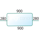 Vitre arrière pour machine agricole DEUTZ 4358914 adaptable