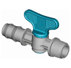 Vanne Micro Irrigation Cannelé 1/2"M x1/2"M