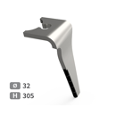 Dent de herse rotative Droite plaquettes carbure, fixation rapide BREVIGLIERI E0100129 adaptable