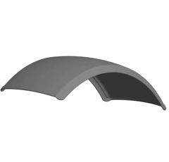 Garde boue 1250 x 410 mm pour roue avant de tracteur DUNLOFLEX E6200