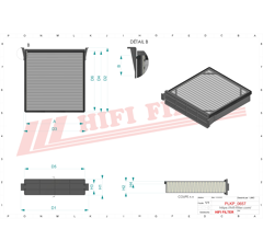 Filtre habitacle adaptable HIFI FILTER SC60180