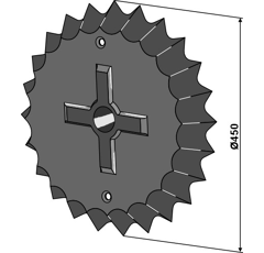 Roue dentée Ø 450 mm GG25 pour rouleau GÜTTLER 75406000 adaptable - BlackSteel©