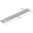 Fléau droit 635 x 100 x 10 mm pour broyeur SCHULTE H401-033 adaptable