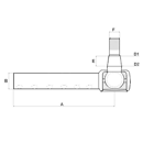 Rotule de direction pour tracteur JOHN DEERE AL39019 adaptable