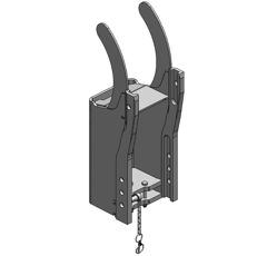 Lagerbock mit Vorbereitung für Zugpendel 350 kg S25,Solis - Schwarz