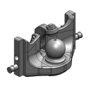 Kugeleinsatz Kugel 80,W= 309 S30, Schwarz, Scharmüller Stützlast: 4000 kg