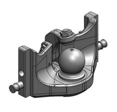 Kugeleinsatz Kugel 80,W= 309 S30, Schwarz, Scharmüller Stützlast: 4000 kg