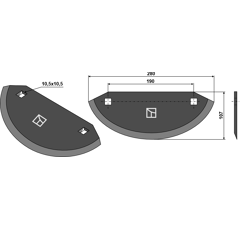 Couteau pour mélangeuse FRASTO 94689430 adaptable - Blacksteel©