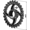 Roue crosskill Ø 600 mm pour rouleau émotteur DAL-BO 18126 adaptable - BlackSteel©