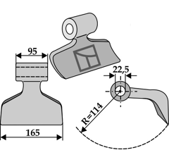 Marteau pour broyeur TORTELLA 2779702 adaptable - Blacksteel©