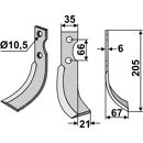 Fräsmesser Rechts 205 x 35 Grillo Nachbau
