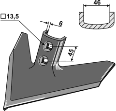 Gänsefußschar 047PWV1000 John Deere, Treffler Nachbau