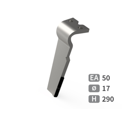 Dent de herse rotative Gauche 2 plaquettes carbure FORIGO RLM 58001 adaptable