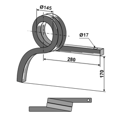 Schwergrubberstiel, gedreht - rechts 101315101 