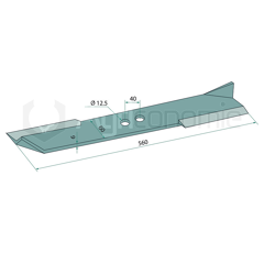 Couteau droit pour faucheur 560mm HYMACH adaptable 