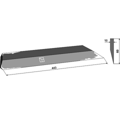 Couteau latéral pour autochargeuse AGROSTROJ 5002392 adaptable - Blacksteel©