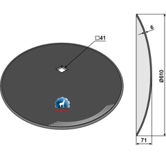 Säscheibe glatt ∅610x6 für Grubber GREGOIRE BESSON 851080398 Nachbau  