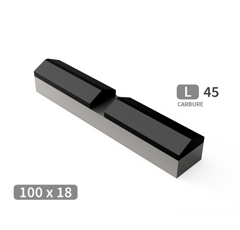 Mise à souder pour herse 2 plaquettes carbure séparées TOUTES MARQUES 100x18 mm adaptable