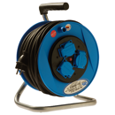 Enrouleur 40 m + prises avec couvercle de sécurité