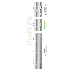 Poteau en ligne P5 - Galvanisé en bande - Z275 - PROFIL ALSACE