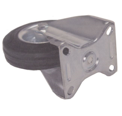 Roue fixe en caoutchouc Ø 100 mm adaptable