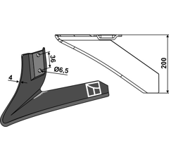 Winkelmesser - links - 15-172-01 | Einböck - Nachbau