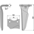 Dent Droite pour herses rotativesn VOGEL & NOOT KZ400001 adaptable 
