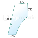 Vitre de porte Dr. pour machine agricole NEW HOLLAND 82000367 adaptable