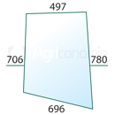 Vitre de porte D/G de machine agricole SAME 0.9200.212.0/10 adaptable