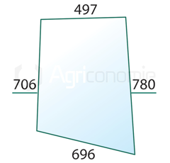 Vitre de porte D/G de machine agricole SAME 0.9200.212.0/10 adaptable