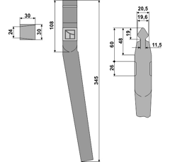 Kreiseleggenzinken Vogel & Noot 345x30 Nachbau