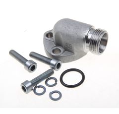 Winkel-Schraubflansch 90°   AG 22x1.5max. Betriebsdruck 250 bar,O-Ring 16 x 2,5 3-Loch-Flansch  WF30CEL153