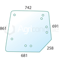 Vitre arrière Dr. de machine agricole MASSEY FERGUSON 3902141M1 adaptable