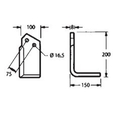Lame droite pour fraise rotative HOWARD 73000756785V adaptable