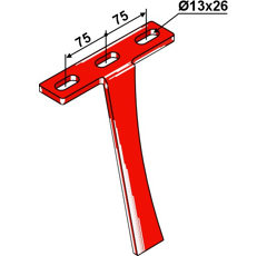 Racloir pour support à disque avant 75 mm adaptable