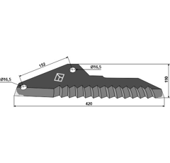 Couteau pour mélangeuse MENGELE 02.035.746 adaptable - Blacksteel©