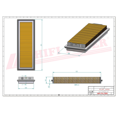 Filtre à air adaptable HIFI FILTER SC70005