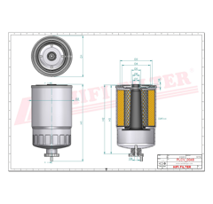 Filtre à gasoil adaptable HIFI FILTER SN40551