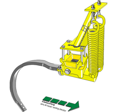 Ressort d´extirpateur gauche pour cultivateur adaptable