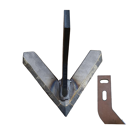 Aileron de bineuse avec plaquettes carbure CARRÉ 50411255 adaptable