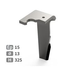 Dent de herse rotative Droite 3 plaquettes carbure triangulaires MASCHIO GASPARDO M36100366R adaptable