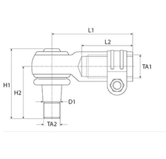 Rotule de direction pour tracteur MASSEY FERGUSON 3764027M1 adaptable