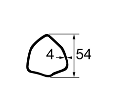 Machoire 30,2x91,5 mm tube triangle 54x4 30,2x92 mm | BONDIOLI