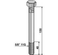 Boulon 150 mm adaptable - BlackSteel©