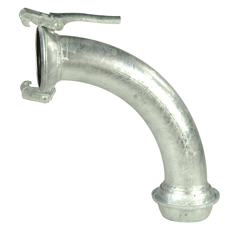 Coude 90° mâle / femelle galva sphérique
