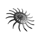 Roue étoile pour houe rotative Ø 540 mm complet avec bague JOHN DEERE AN142664 adaptable - BlackSteel©