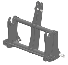 Interface d'accroche pour relevage 3pts 3PTS CAT2/MANITOU adaptable